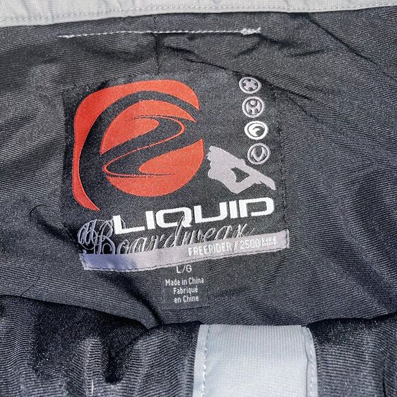 LIQUID Men's L Gray Snowboard Ski Cargo Skiing Outdoor Winter Sports Bibs Pocket - Picture 4 of 6